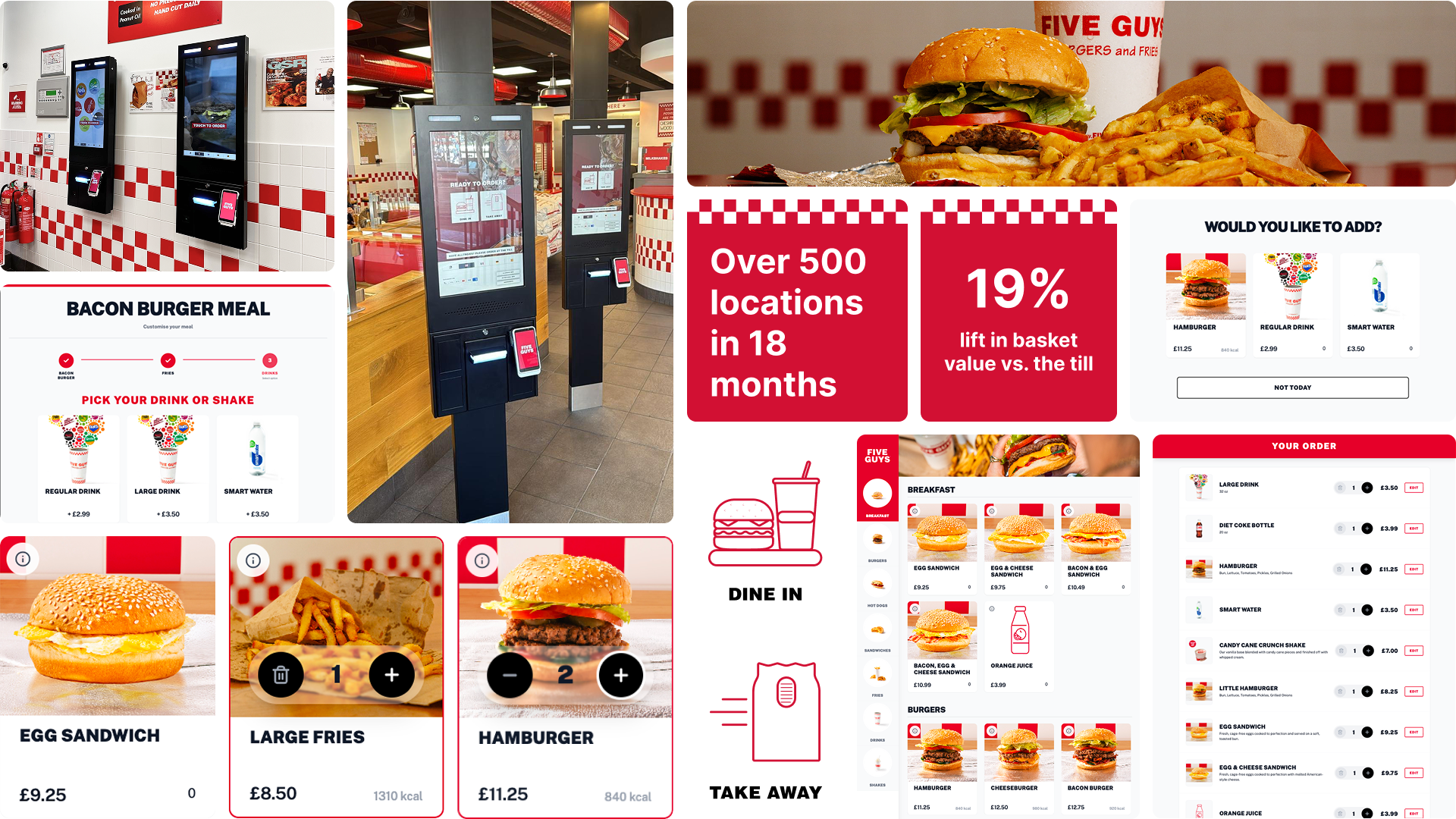 Client A kiosk and digital ordering experience on LineTen