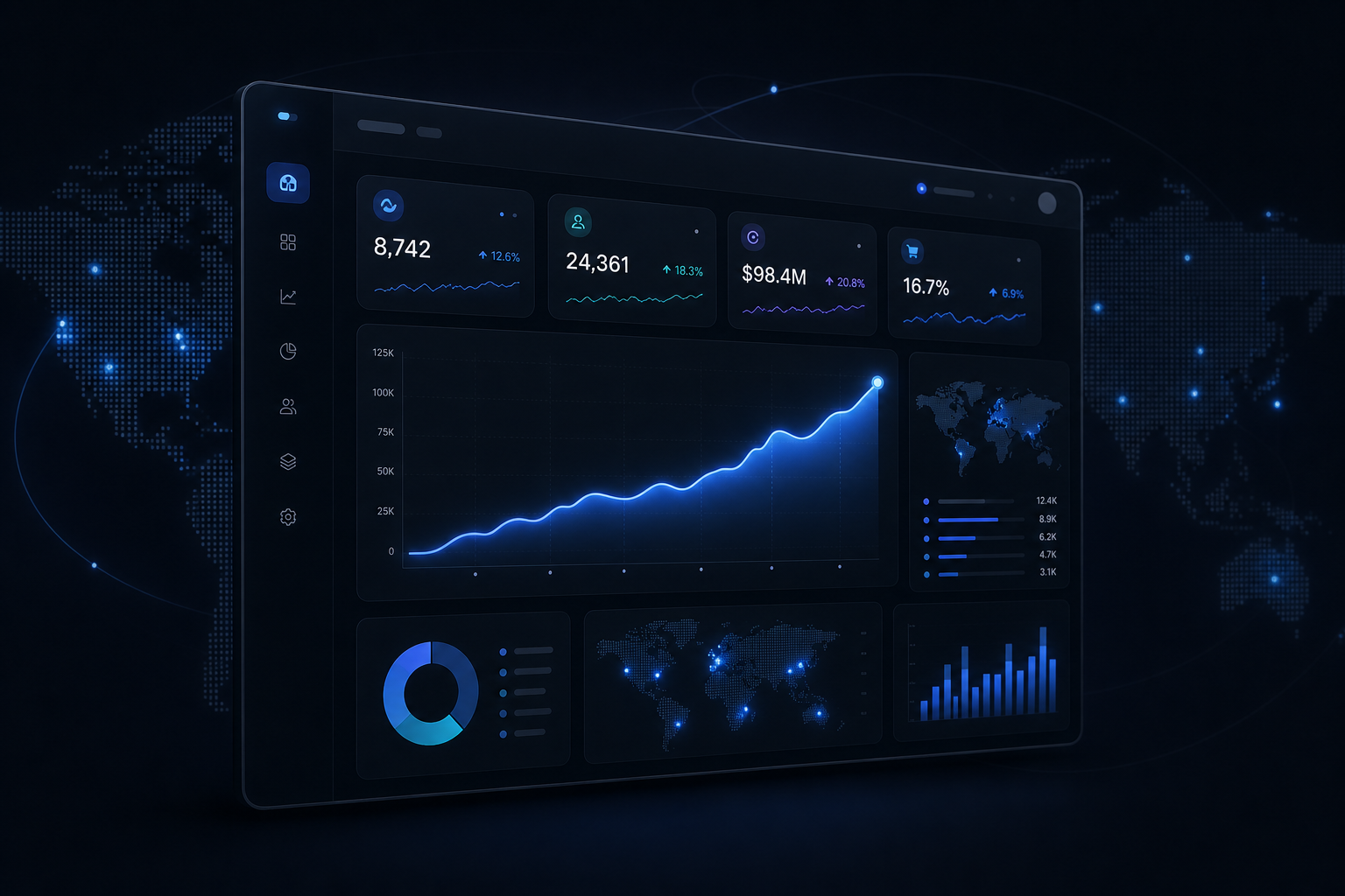 LineTen analytics dashboard tracking kiosk performance and growth across global locations
